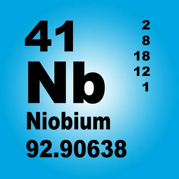 Niobium Periodiska Tabell Över Grundämnen — Stockfoto