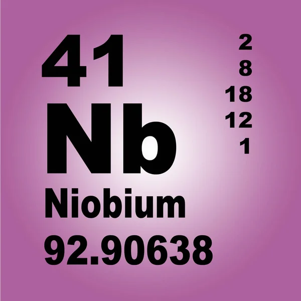 Niobium Periódusos Rendszer — Stock Fotó