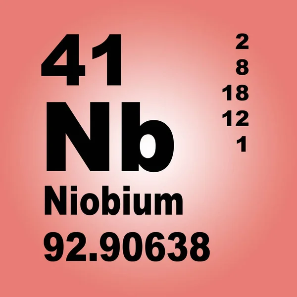 Niobio Tabla Periódica Elementos — Foto de Stock