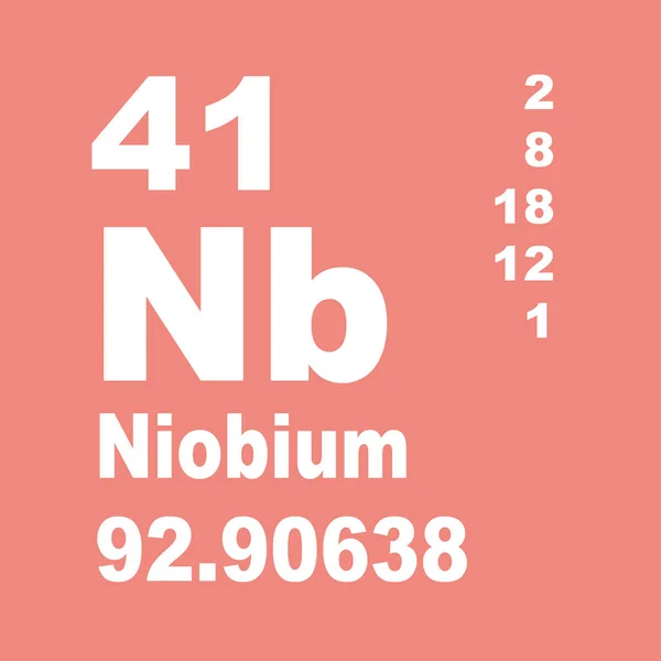 Niobium Tableau Périodique Des Éléments — Photo