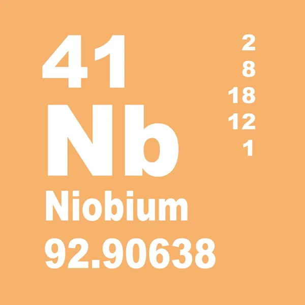 Niobium Periodieke Tabel Van Elementen — Stockfoto