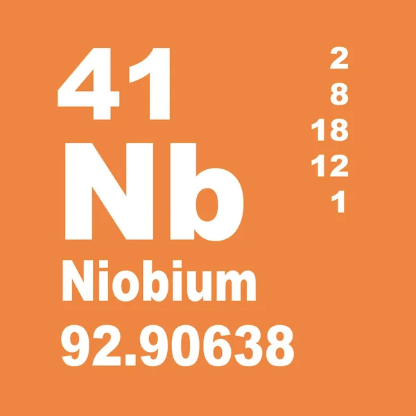 Niobium Periodieke Tabel Van Elementen — Stockfoto