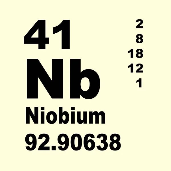 Niobium Periodic Table Elements — Stock Photo, Image