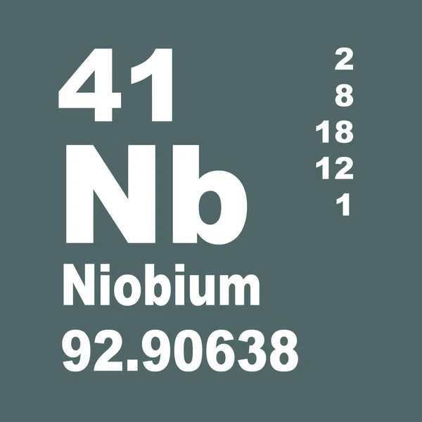 Niobium Periódusos Rendszer — Stock Fotó