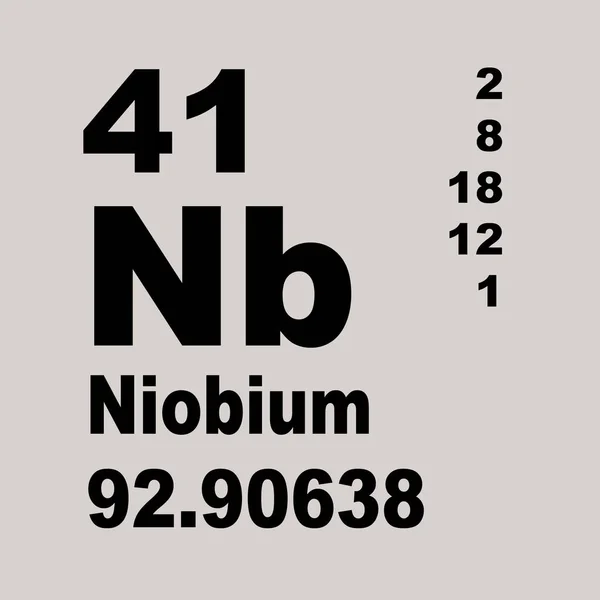 Niobium Periodic Table Elements — Stock Photo, Image