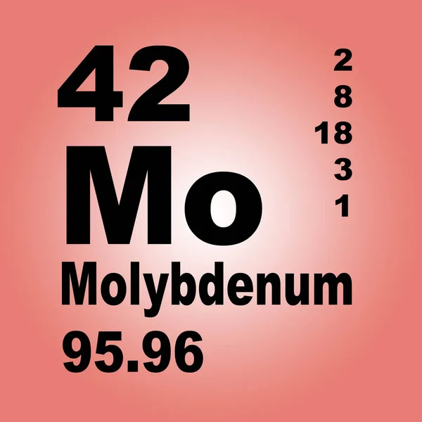 Elementlerin Mobibdenum Periyodik Tablosu — Stok fotoğraf