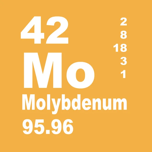 Elementlerin Mobibdenum Periyodik Tablosu — Stok fotoğraf