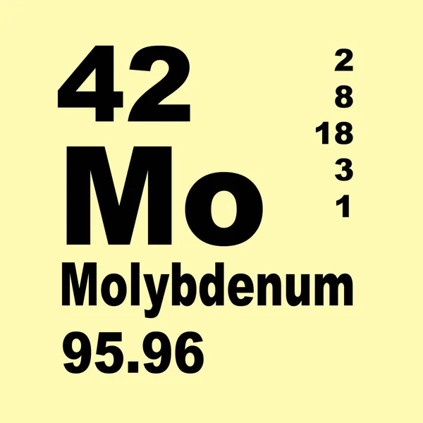 Molybdän Periodensystem Der Elemente — Stockfoto