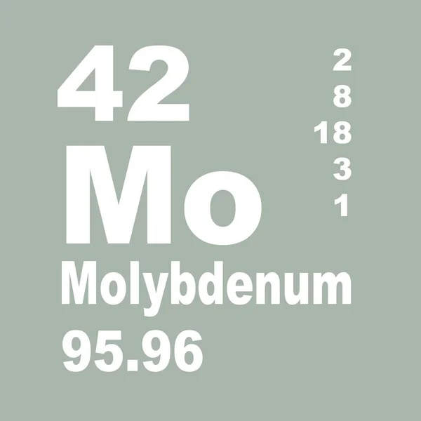 Molybdeen Periodieke Tabel Van Elementen — Stockfoto