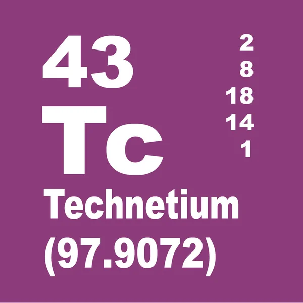 Technetium Periodická Tabulka Prvků — Stock fotografie