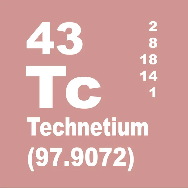 エレメントのテクネチウム周期表 — ストック写真