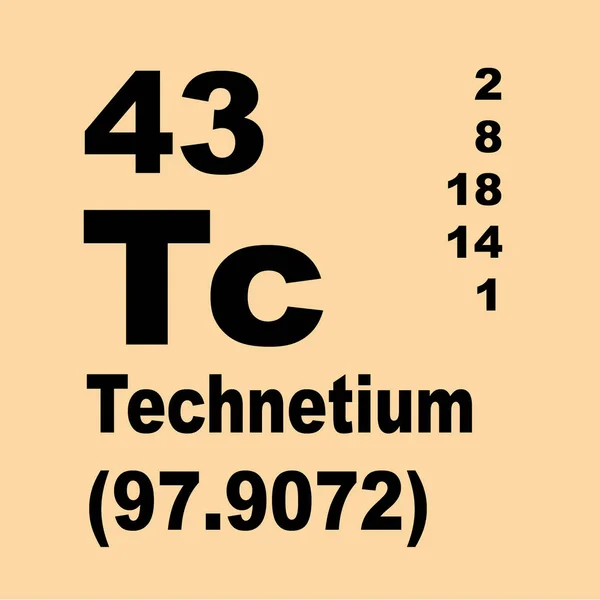 Technetium Periodická Tabulka Prvků — Stock fotografie