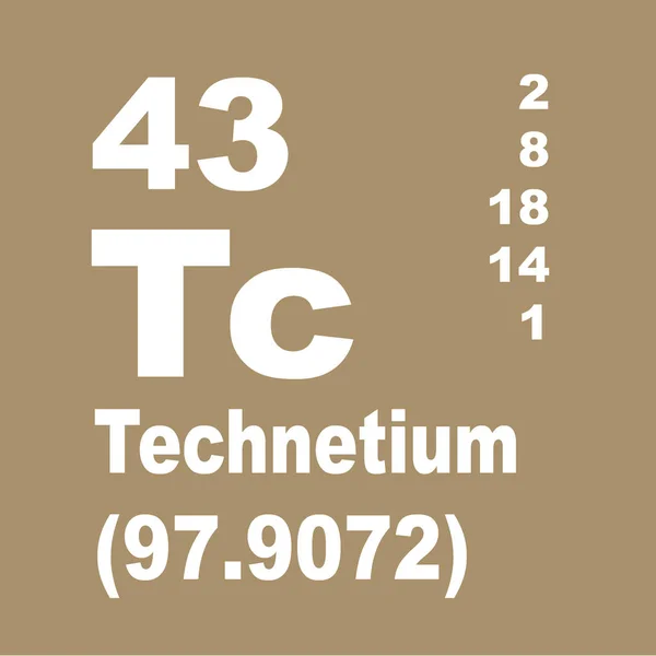 Tecnecio Tabla Periódica Elementos — Foto de Stock