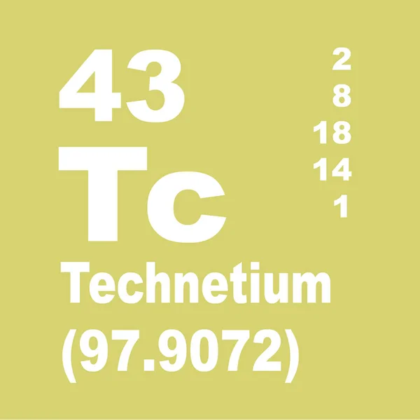 Technetium Periódusos Rendszer — Stock Fotó