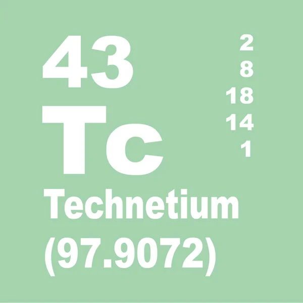 Technetium Okresowego Spisu Elementów — Zdjęcie stockowe