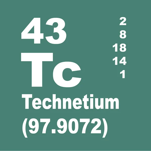 Technetium Tavola Periodica Degli Elementi — Foto Stock