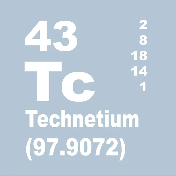 Elementtechnetium Periyodik Tablosu — Stok fotoğraf