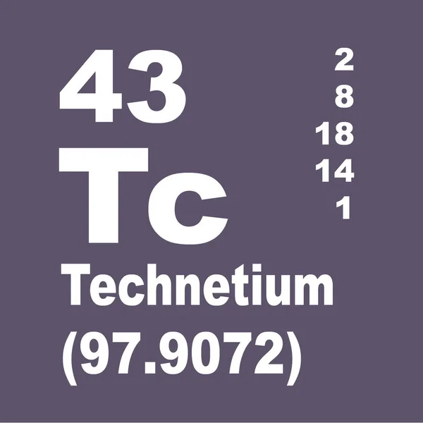 Elementtechnetium Periyodik Tablosu — Stok fotoğraf
