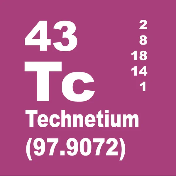 Technetium Periodieke Tabel Van Elementen — Stockfoto