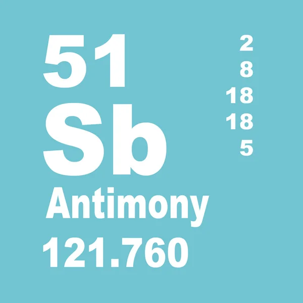 Tabela Periódica Elementos Antimônio — Fotografia de Stock