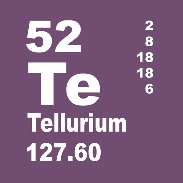 Tellurium Periodic Table Elements — Stock Photo, Image
