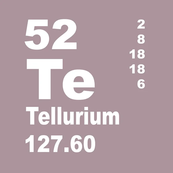Telúrio Tabela Periódica Dos Elementos — Fotografia de Stock