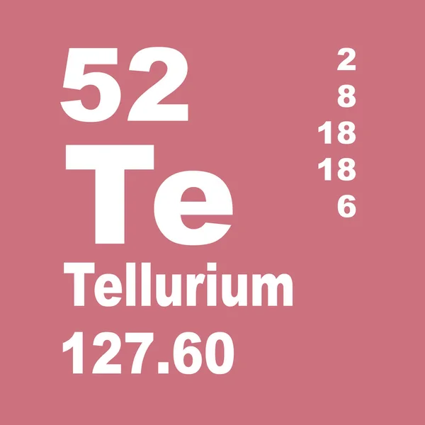 Tellur Periodensystem Der Elemente — Stockfoto