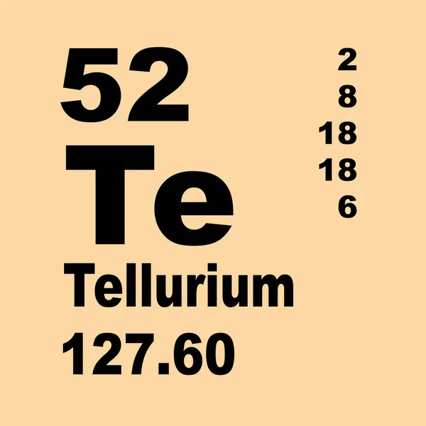 Tellurium Okresowego Spisu Elementów — Zdjęcie stockowe