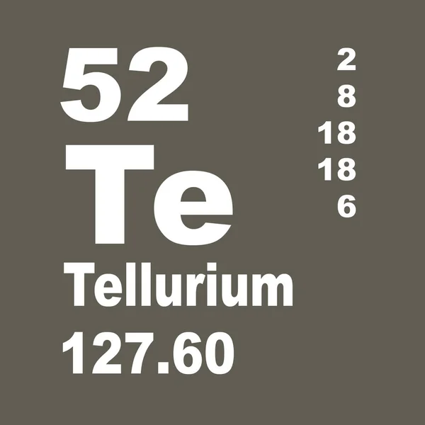 Periodická Tabulka Telluria — Stock fotografie