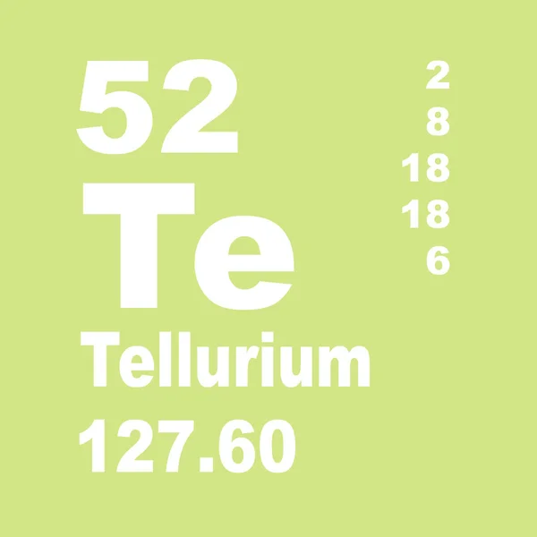 Tellurium Tavola Periodica Degli Elementi — Foto Stock