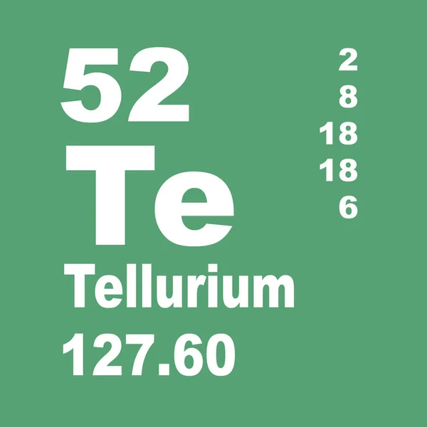 Tellurium Okresowego Spisu Elementów — Zdjęcie stockowe