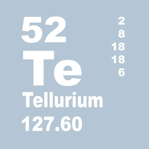 Tableau Périodique Des Éléments Tellurium — Photo