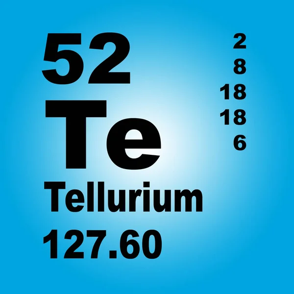 Tabel Periodik Telurium Unsur — Stok Foto