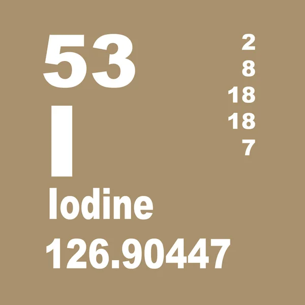 Iodine Periodic Table Elements — Stock Photo, Image