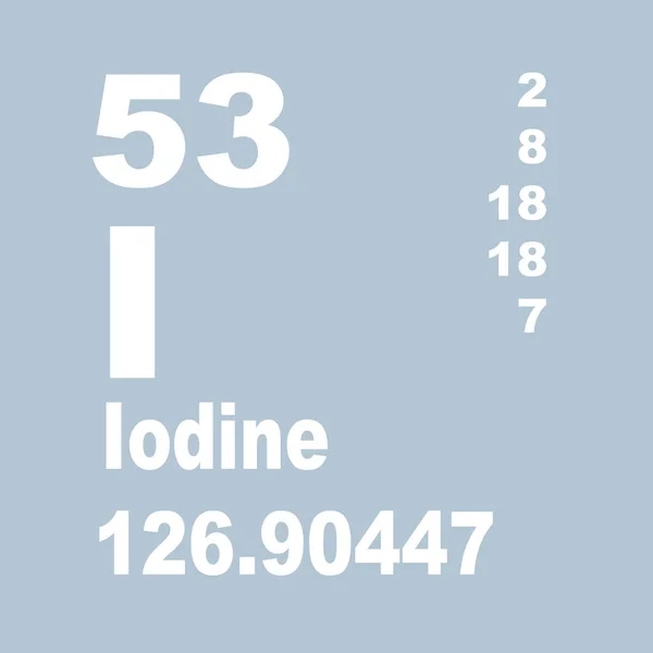 Jodium Periodieke Tabel Van Elementen — Stockfoto