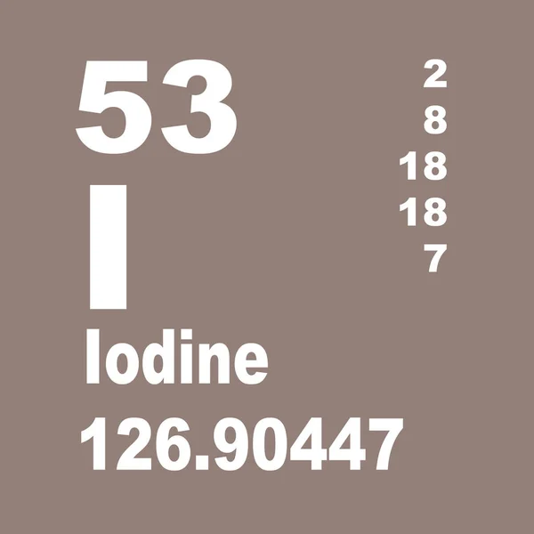 Tabela Periódica Elementos Iodo — Fotografia de Stock