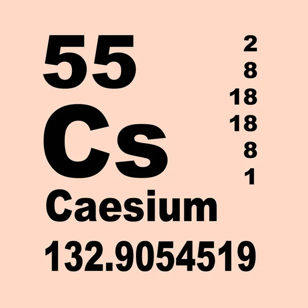 Caesium Periodic Table Elements — Stock Photo, Image