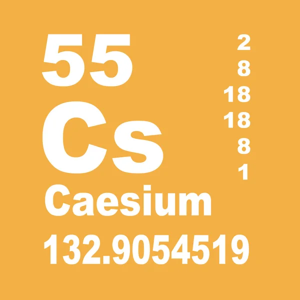 Periodická Tabulka Cesium — Stock fotografie