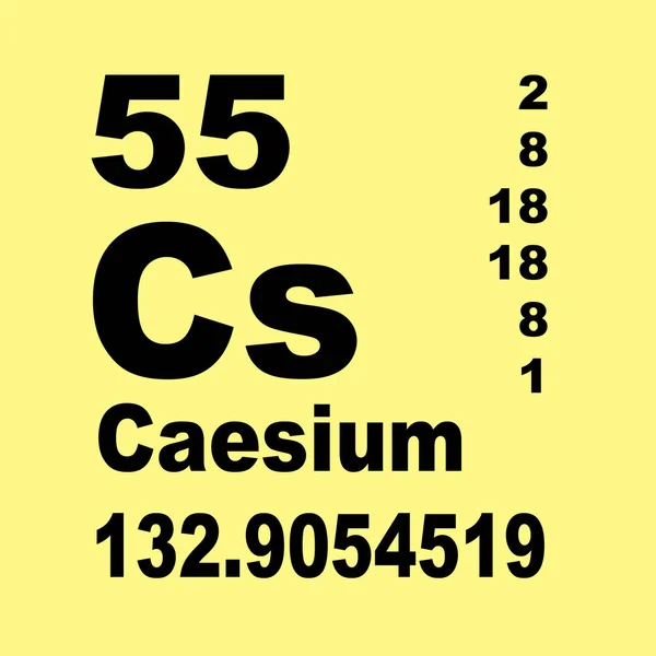 Cesium Periodisk Tabell Över Grundämnen — Stockfoto