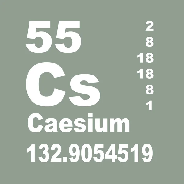 Cesium Periodieke Tabel Van Elementen — Stockfoto