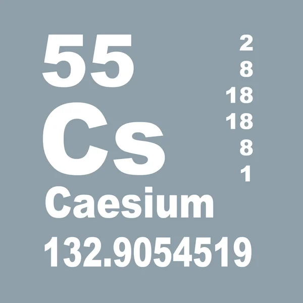 Cesium Periodisk Tabell Över Grundämnen — Stockfoto