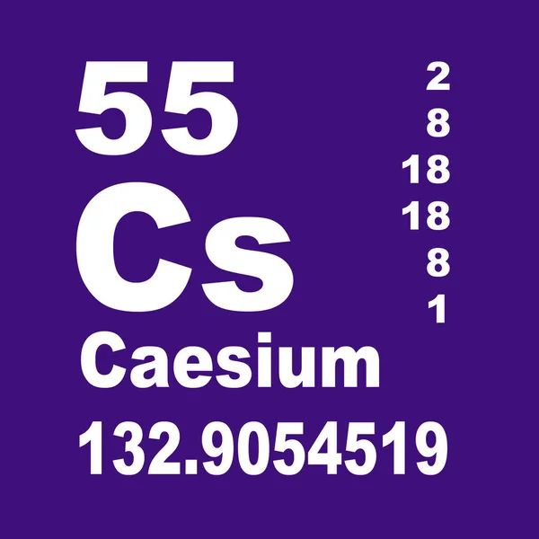 Tabla Periódica Elementos Cesio — Foto de Stock