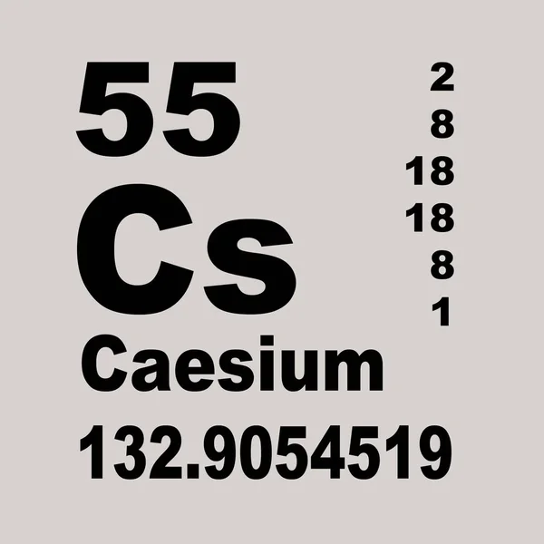 Tabela Periódica Elementos Césio — Fotografia de Stock