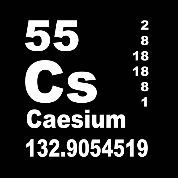 Caesium Periodic Table Elements — Stock Photo, Image