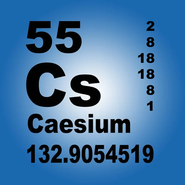 Caesium Periodic Table Elements — Stock Photo, Image
