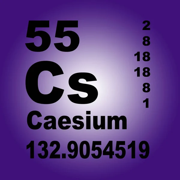 Cesium Periodisk Tabell Över Grundämnen — Stockfoto