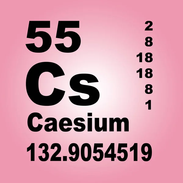 Cesium Periodisk Tabell Över Grundämnen — Stockfoto