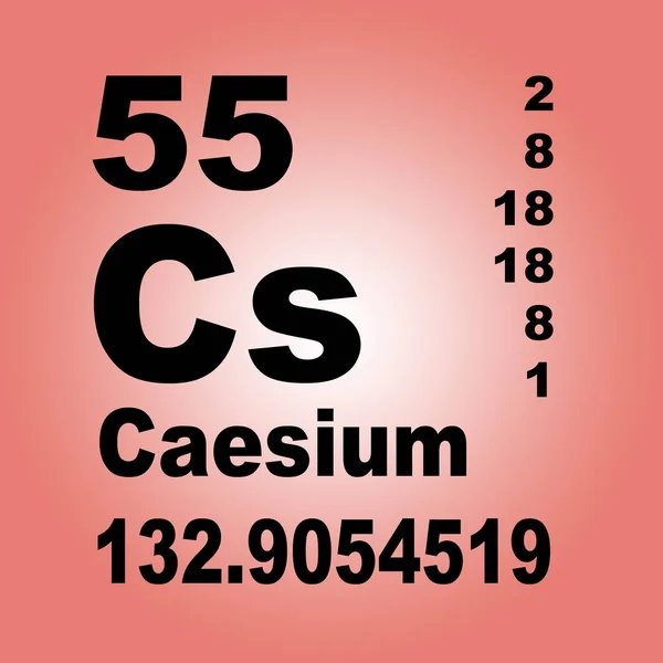 Caesium Periodic Table Elements — Stock Photo, Image