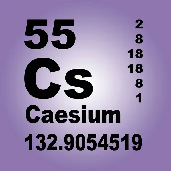 Cesium Periodisk Tabell Över Grundämnen — Stockfoto