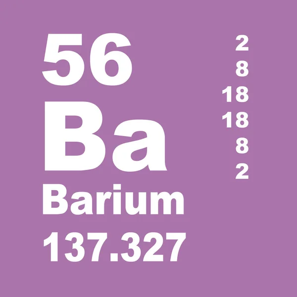 Bárium Időszakos Táblázat Elemek — Stock Fotó